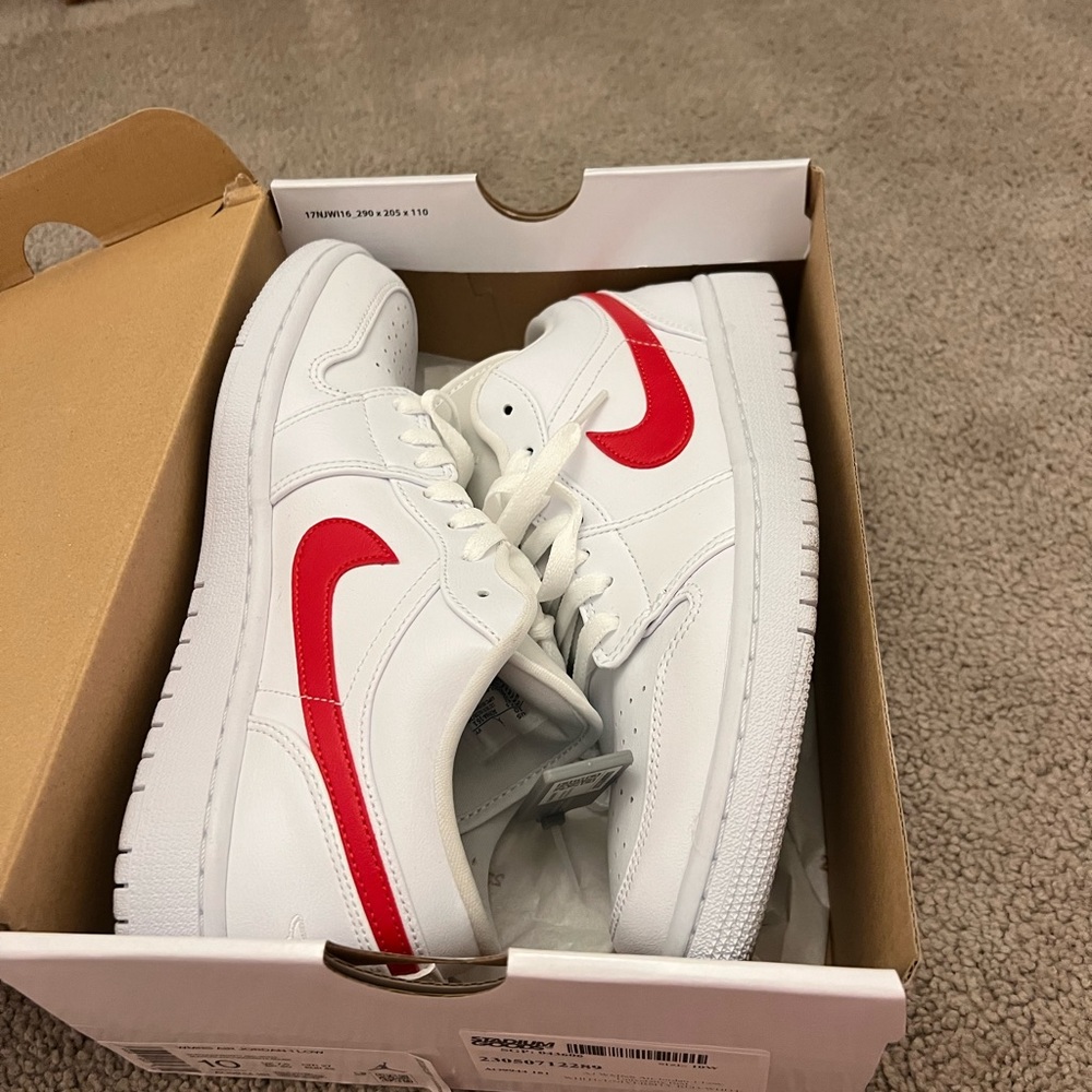 Women’s Air Jordan 1 Low- White/ University Red